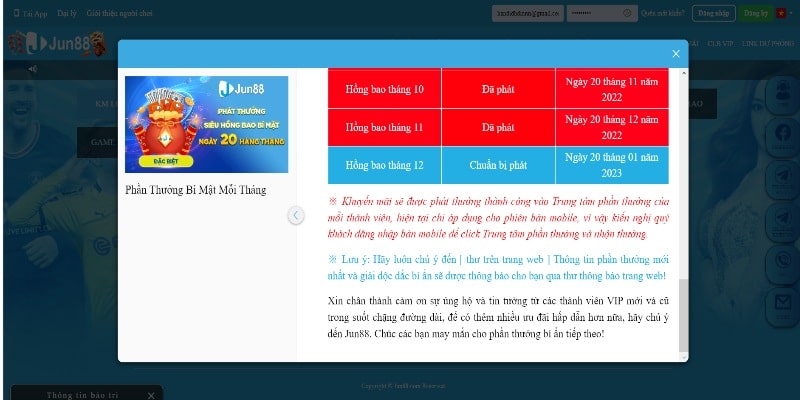 Ưu đãi Jun88 đặc biệt cho tất cả mọi người